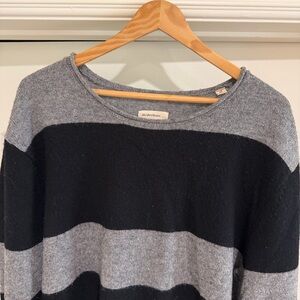 Life After Denim Men's Charcoal and Black Crewneck Sweater